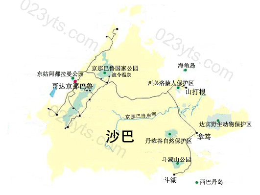 沙巴旅游地圖